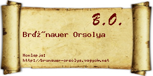 Brünauer Orsolya névjegykártya